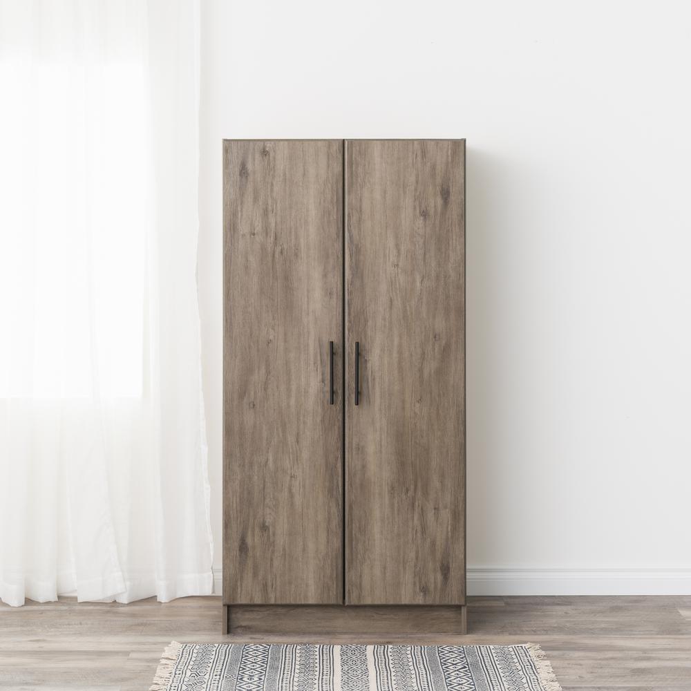 Elite 32 inch Wardrobe Cabinet, Drifted Gray. Picture 73