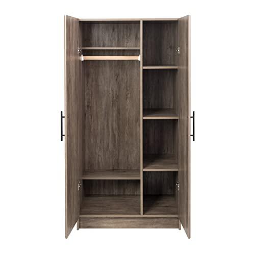 Prepac Elite Wardrobe with Storage, Drifted Gray. Picture 4