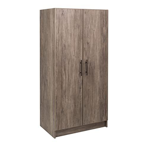 Prepac Elite Wardrobe with Storage, Drifted Gray. Picture 1