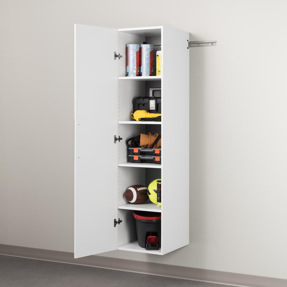 HangUps 18 inch Narrow Storage Cabinet, White. Picture 10