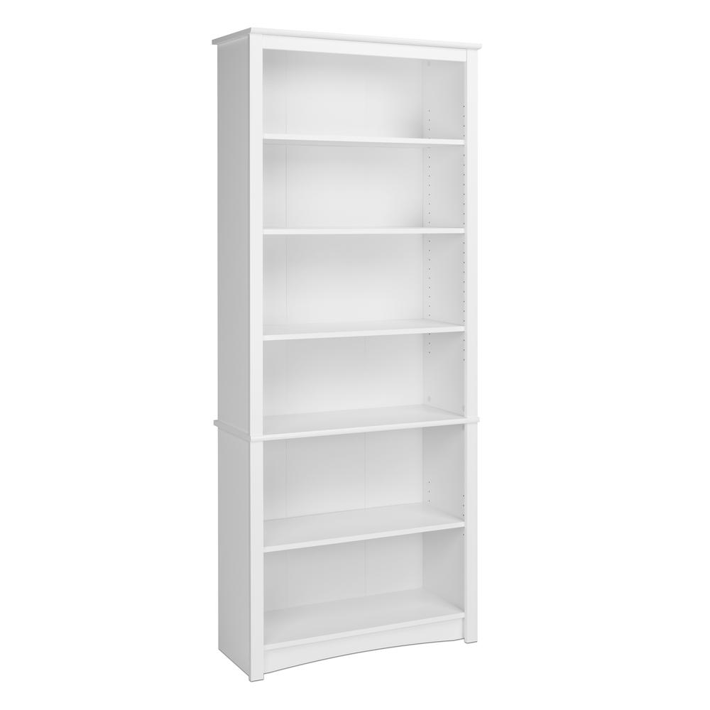 6-shelf Bookcase, White. Picture 3