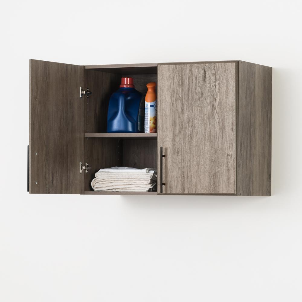 Elite 32 inch Storage Cabinet, Drifted Gray. Picture 40