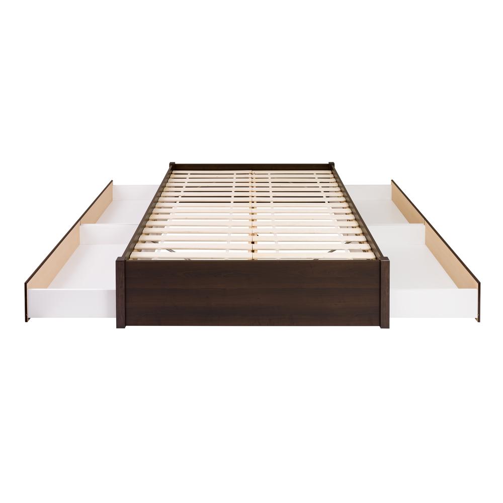 Queen Select 4-Post Platform Bed with 4 Drawers, Espresso. Picture 2
