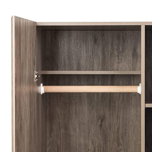 Prepac Elite Wardrobe with Storage, Drifted Gray. Picture 9