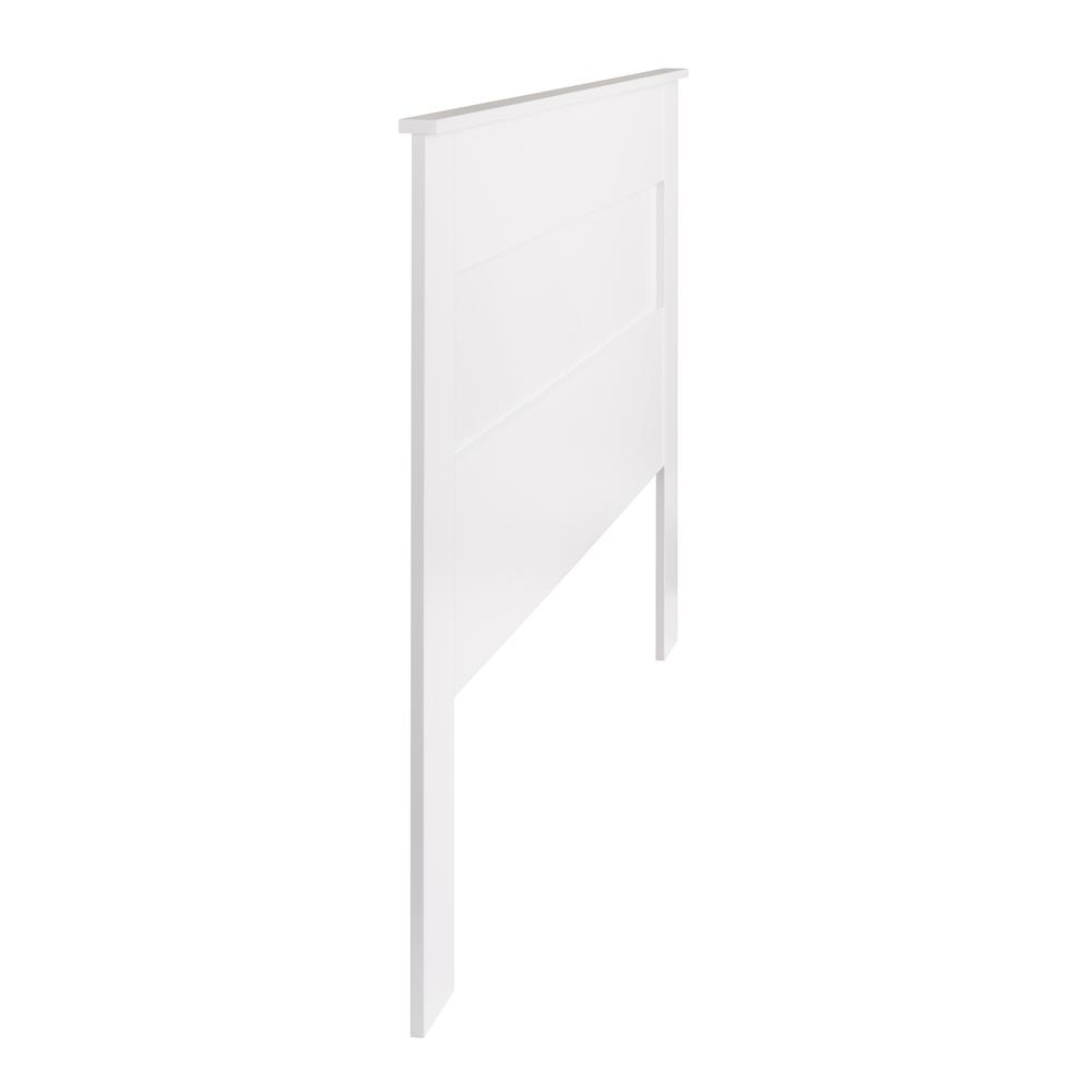 King Flat Panel Headboard, White. Picture 3