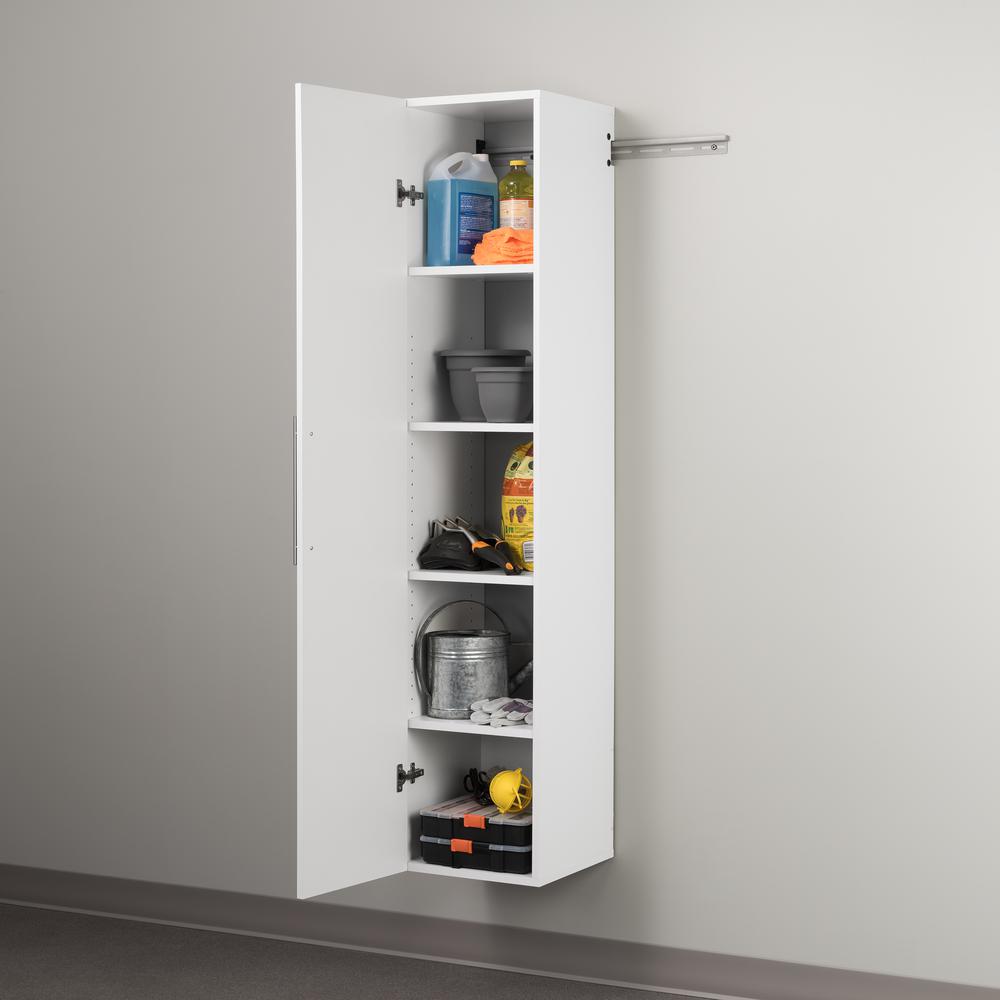 HangUps 15 inch Narrow Storage Cabinet, White. Picture 9