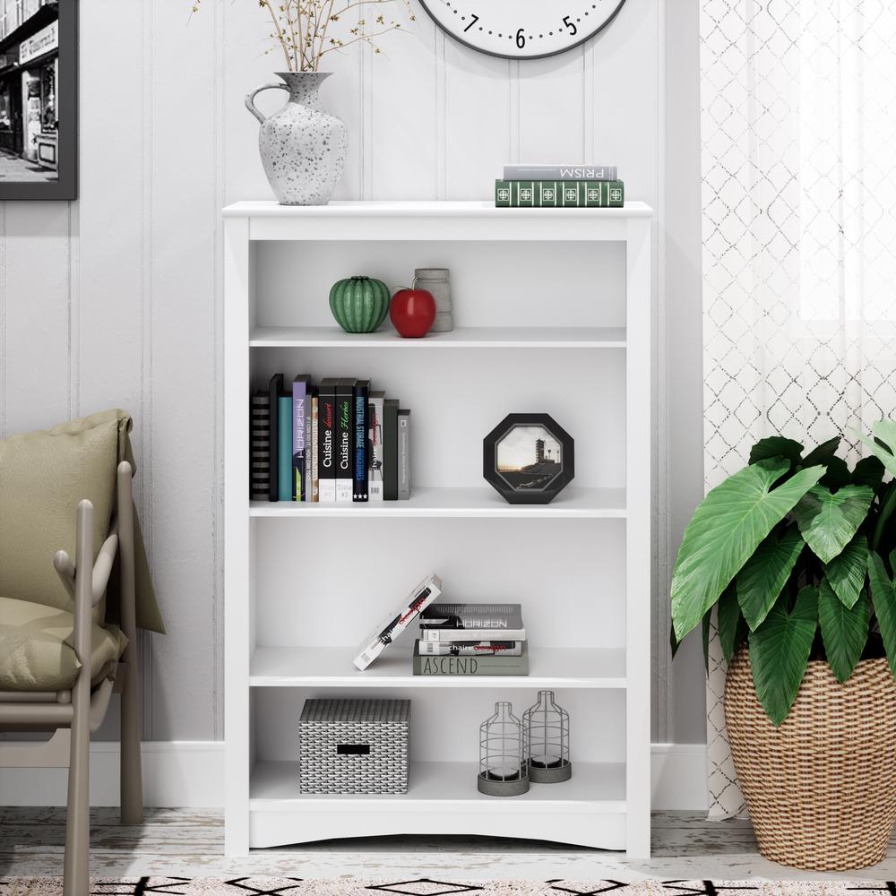 4-shelf Bookcase, White. Picture 8