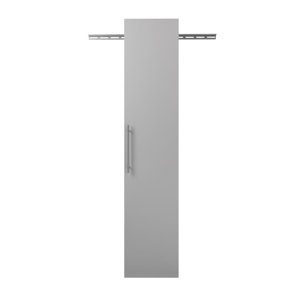 HangUps 15 inch Narrow Storage Cabinet, Light Gray. Picture 3