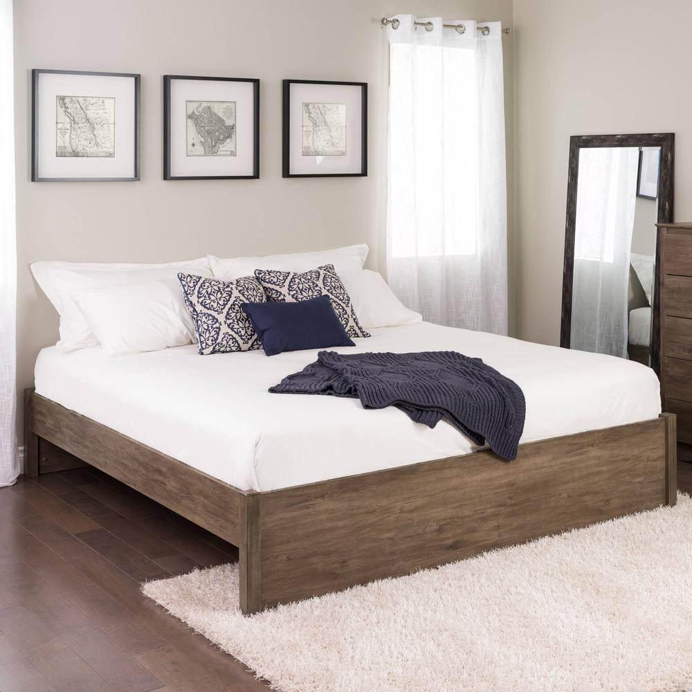 King Select 4-Post Platform Bed, Drifted Gray. Picture 4