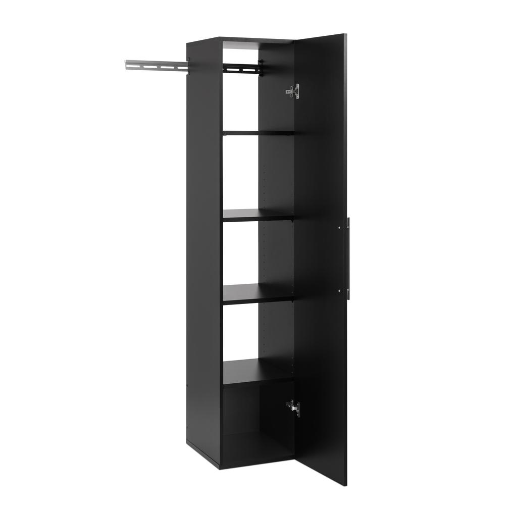 HangUps 15 inch Narrow Storage Cabinet, Black. Picture 3
