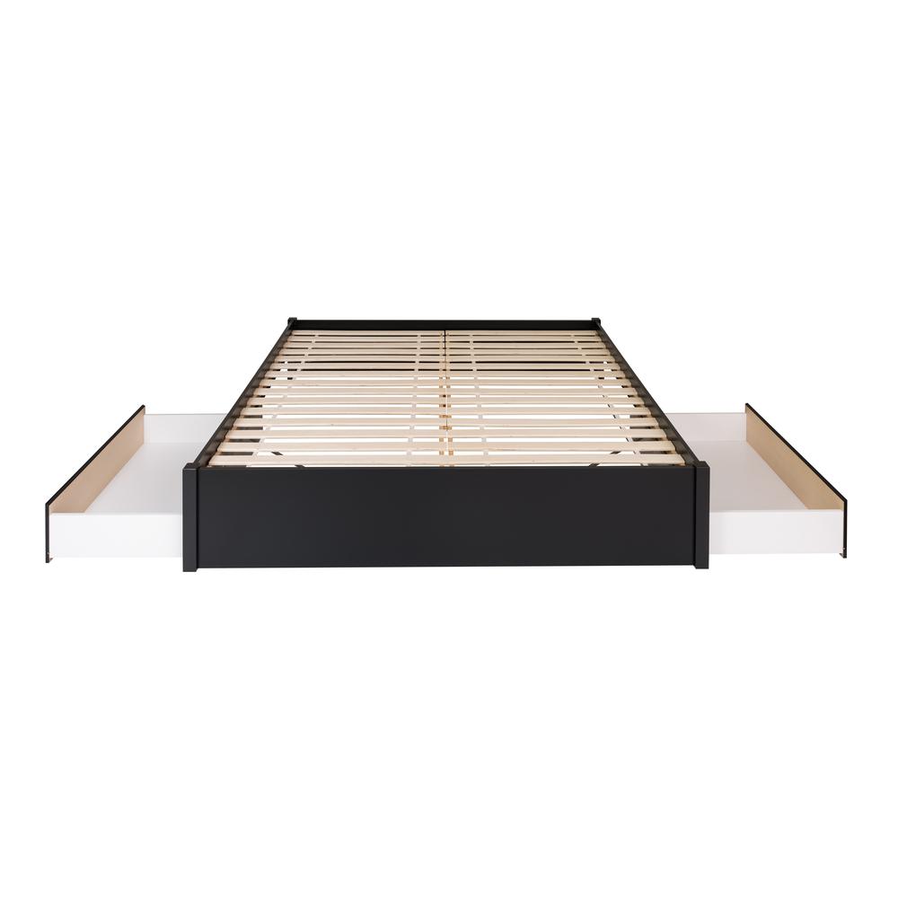 King Select 4-Post Platform Bed with 2 Drawers, Black. Picture 2