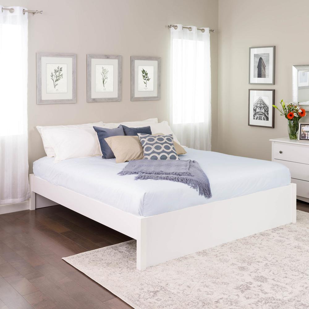 King Select 4-Post Platform Bed, White. Picture 4
