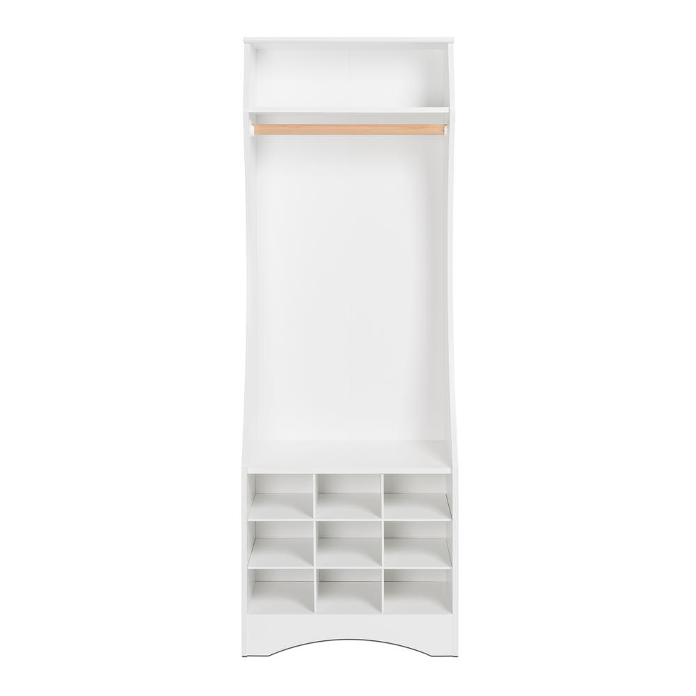 White Compact Wardrobe with Shoe Storage. Picture 3