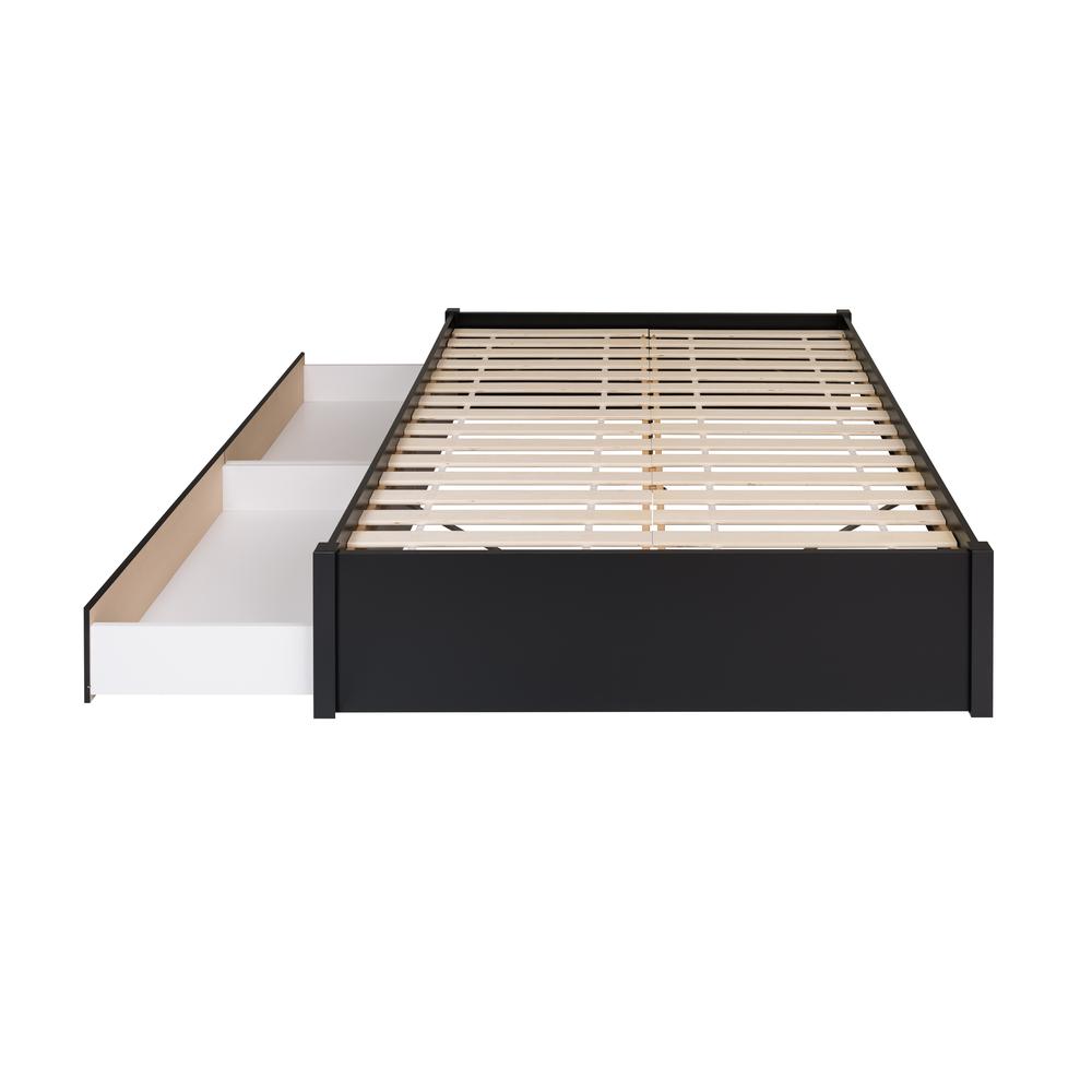 Queen Select 4-Post Platform Bed with 2 Drawers, Black. Picture 2