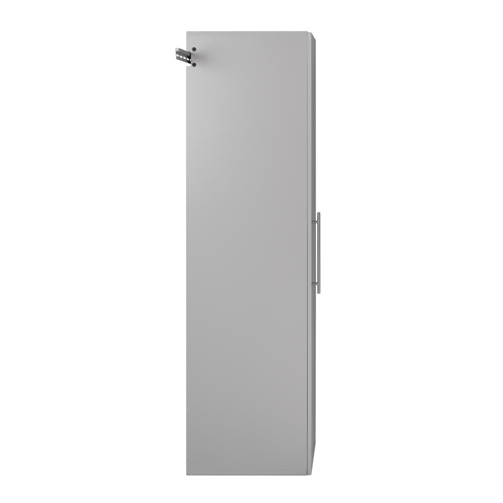 HangUps 18 inch Narrow Storage Cabinet, Light Gray. Picture 6