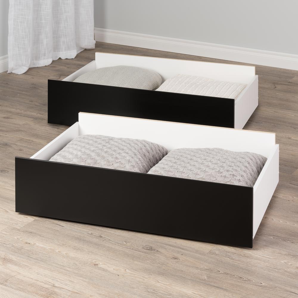 Prepac Select Storage Drawers on Wheels, Black - Set of 2. Picture 4