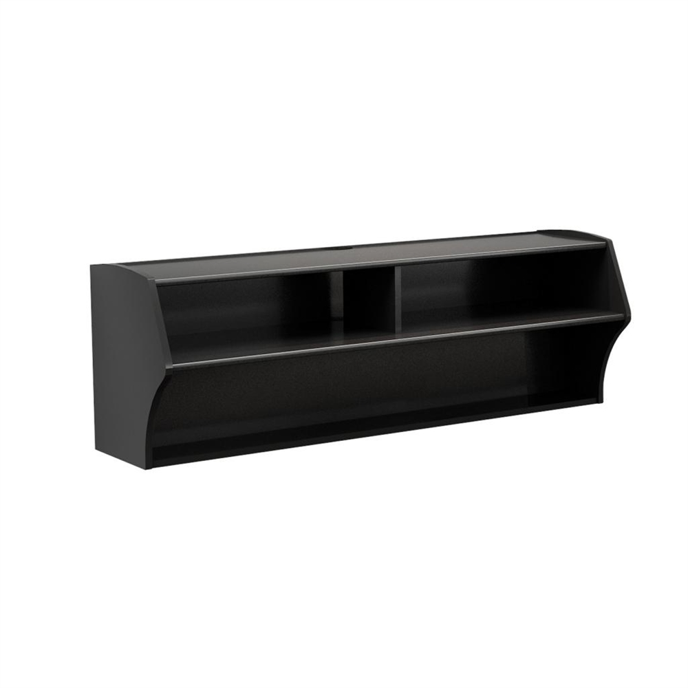 Black Altus Wall Mounted Audio/Video Console. Picture 1