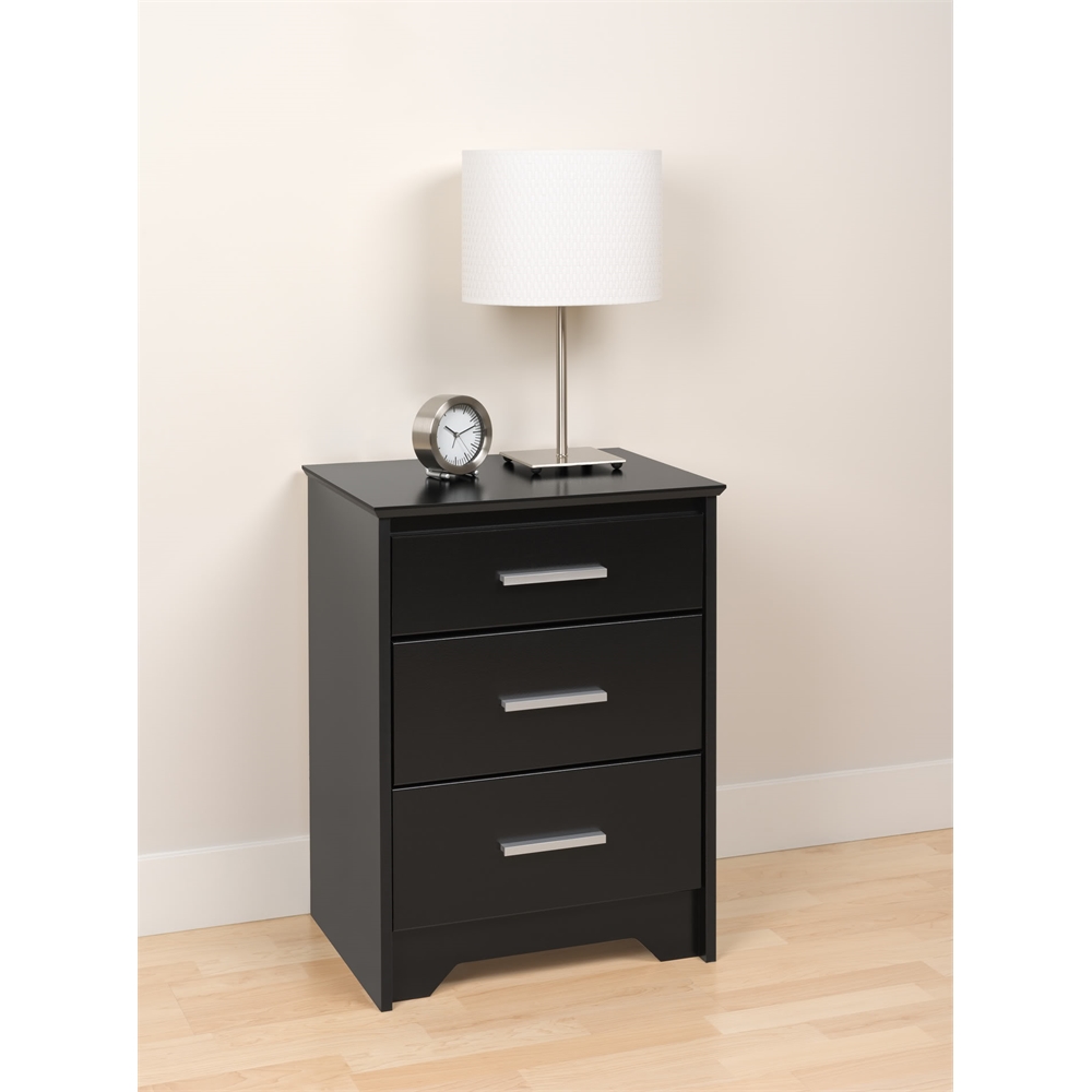 Black Coal Harbor 3 Drawer Tall Nightstand. The main picture.