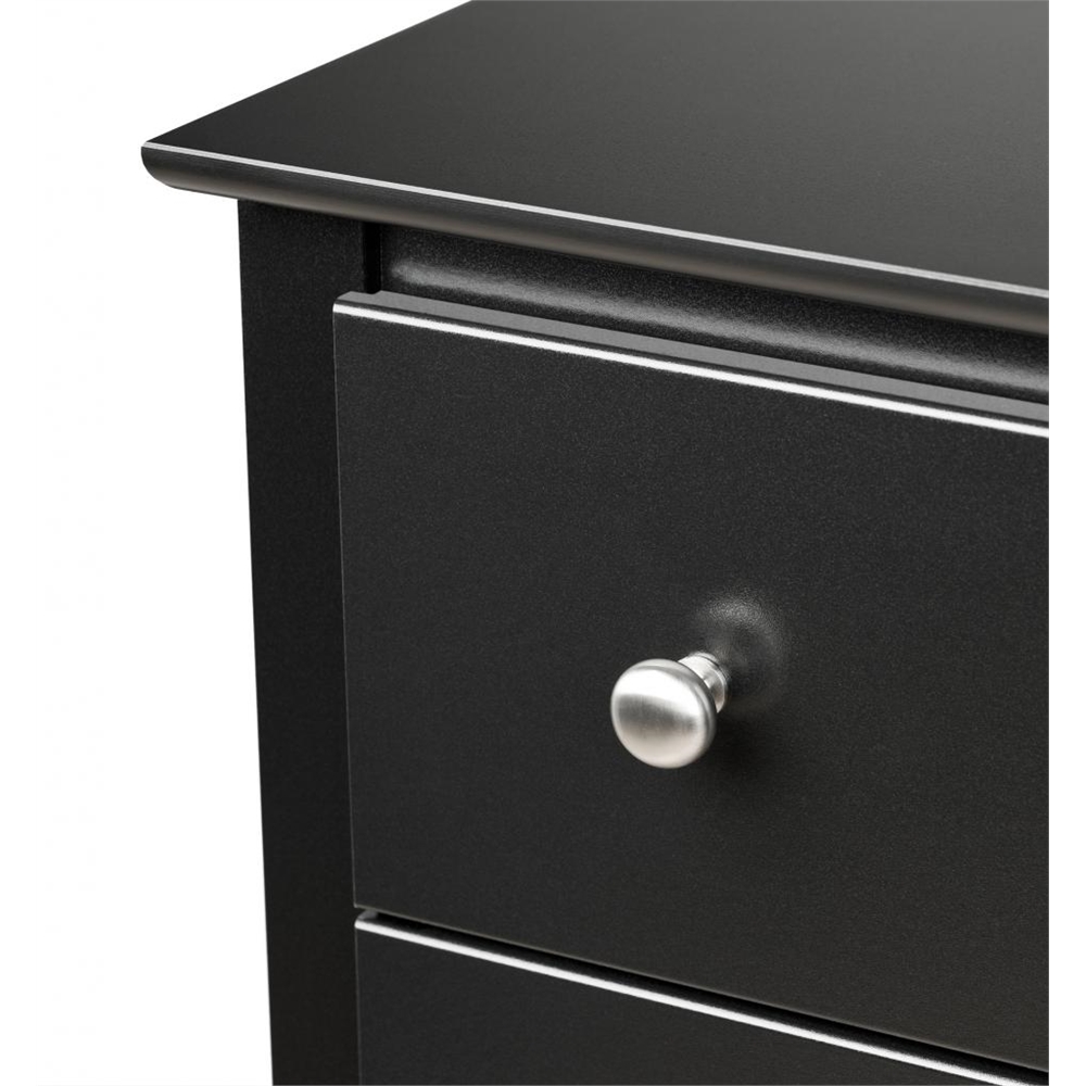 Black Sonoma 2 Drawer Nightstand. Picture 3