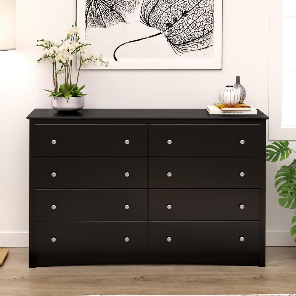 Prepac Sonoma 8-Drawer Dresser, Black. Picture 7