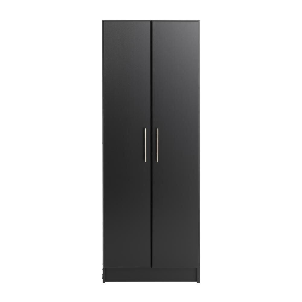 Storage Cabinet with Fixed and Adjustable Shelves, Black. Picture 1