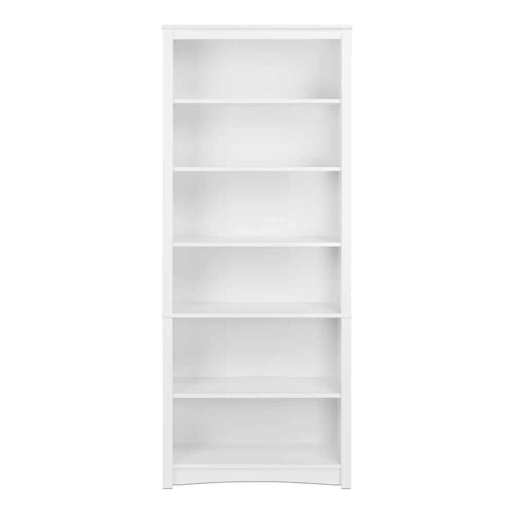 6-shelf Bookcase, White. Picture 1