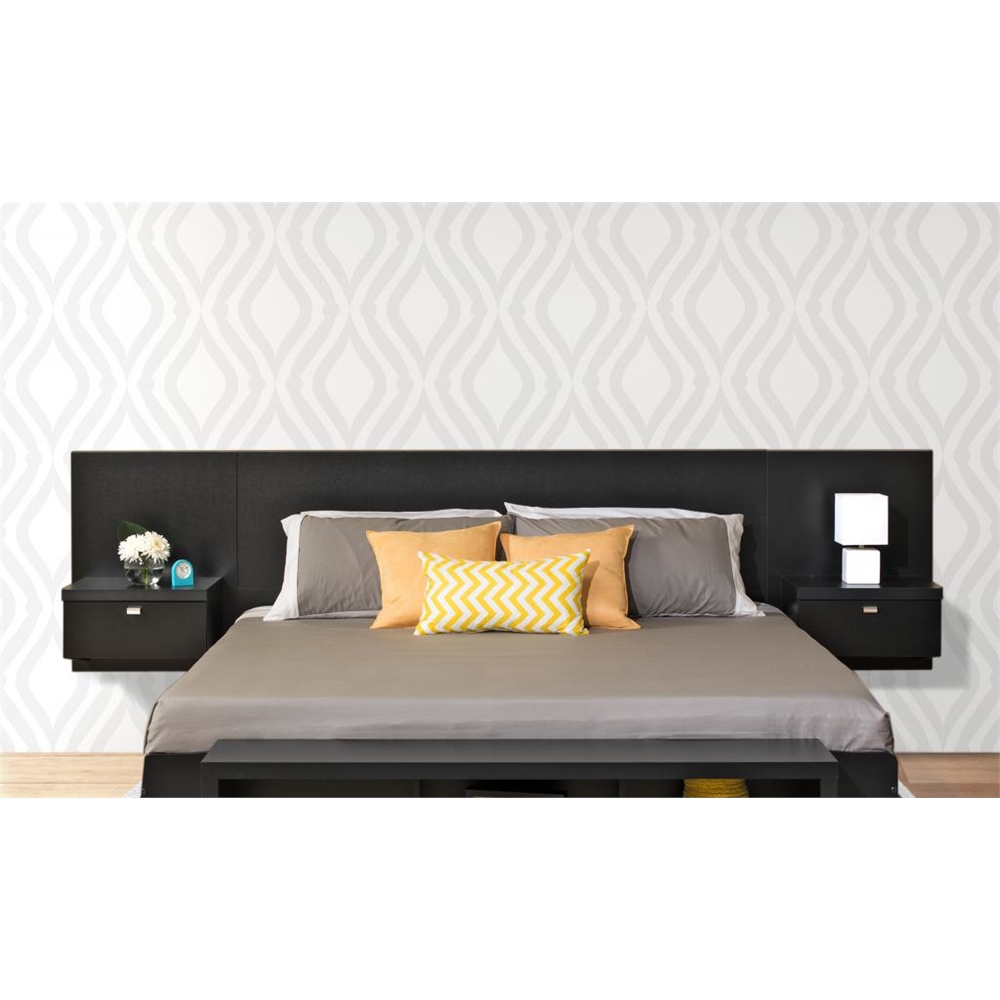 Series 9 Designer Floating King Headboard with Nightstands. Picture 2