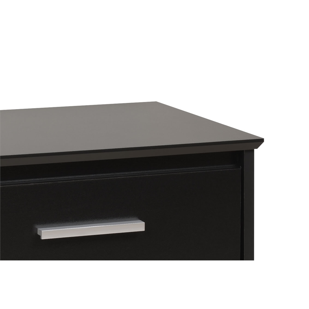 Black Coal Harbor 3 Drawer Tall Nightstand. Picture 4
