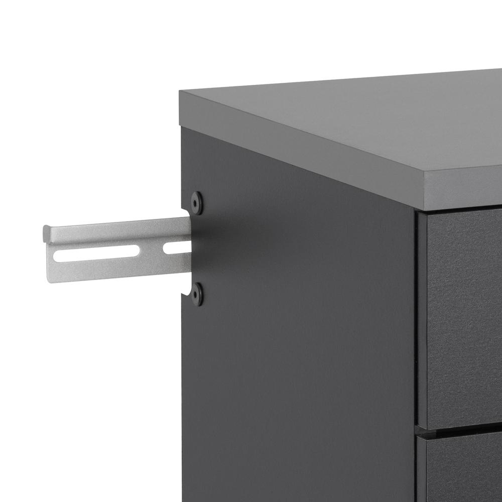 HangUps 3-Drawer Base Storage Cabinet, Black. Picture 4