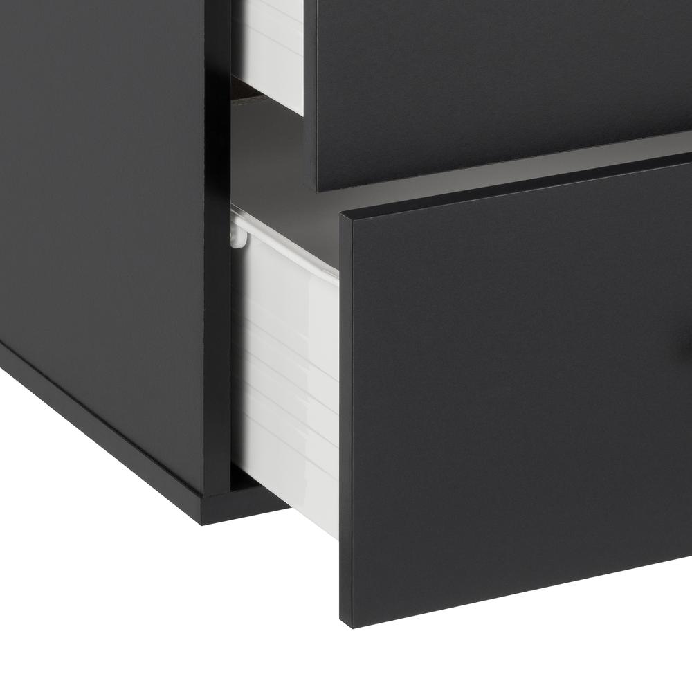 HangUps 3-Drawer Base Storage Cabinet, Black. Picture 6