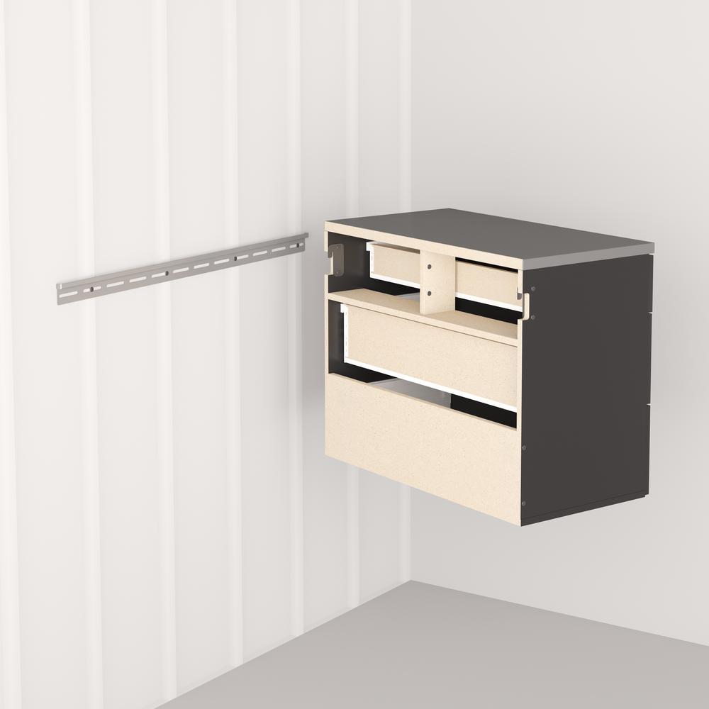 HangUps 3-Drawer Base Storage Cabinet, Black. Picture 10