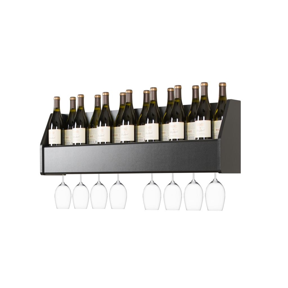 Floating Wine Rack in Black. Picture 1