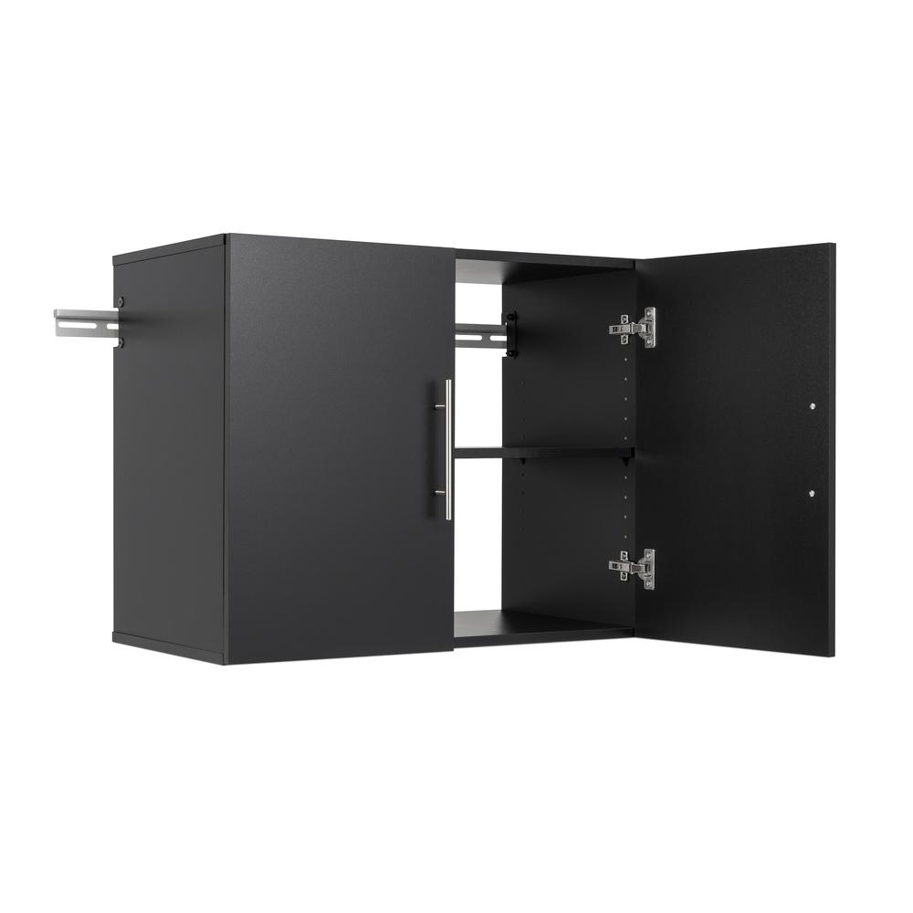 HangUps 30" Upper Storage Cabinet, Black. Picture 5