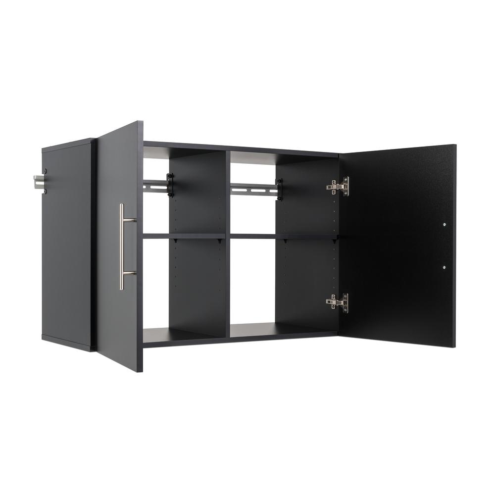 HangUps 36" Upper Storage Cabinet, Black. Picture 2