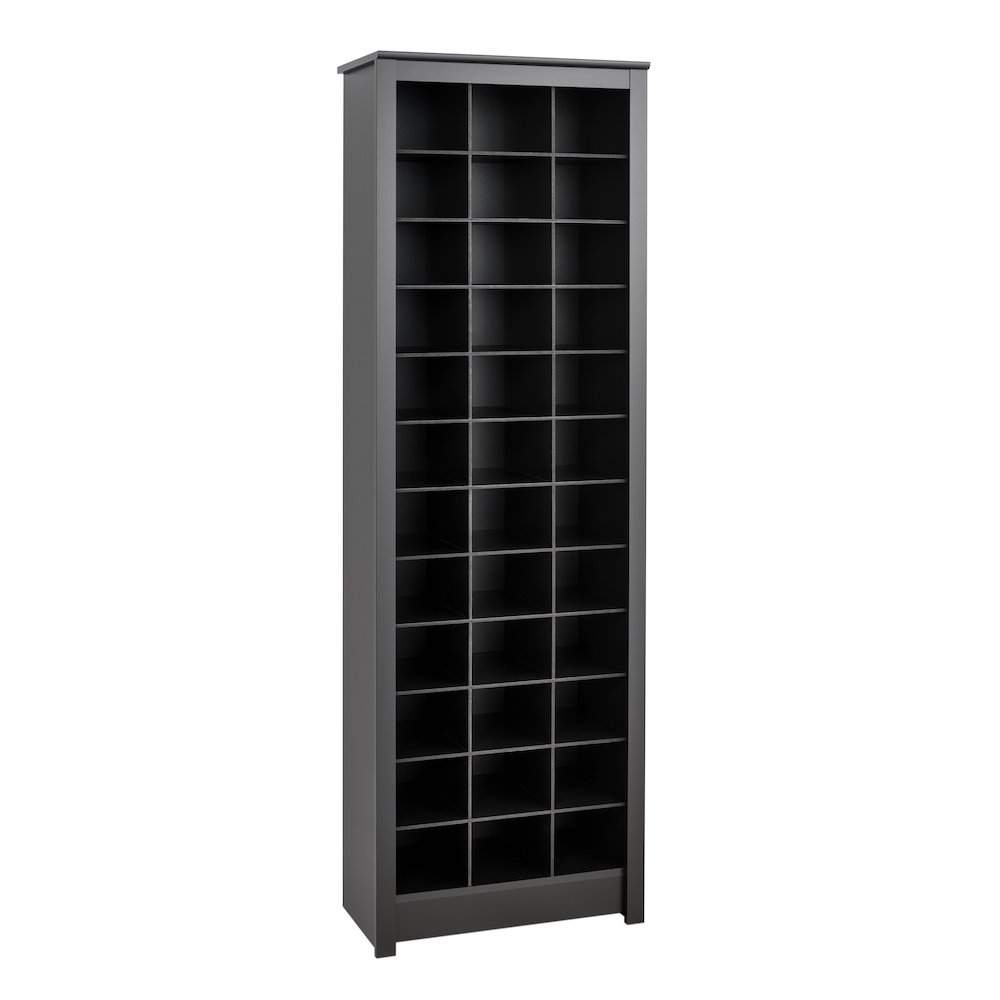 Space-Saving Shoe Storage Cabinet, Black. Picture 1