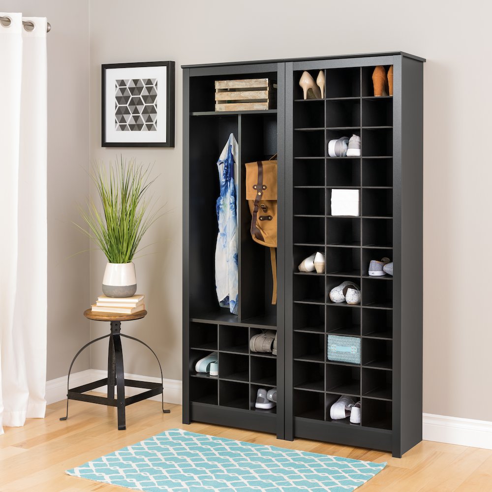 Space-Saving Shoe Storage Cabinet, Black. Picture 4