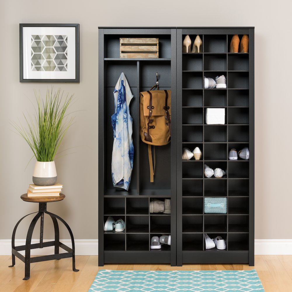 Space-Saving Shoe Storage Cabinet, Black. Picture 6