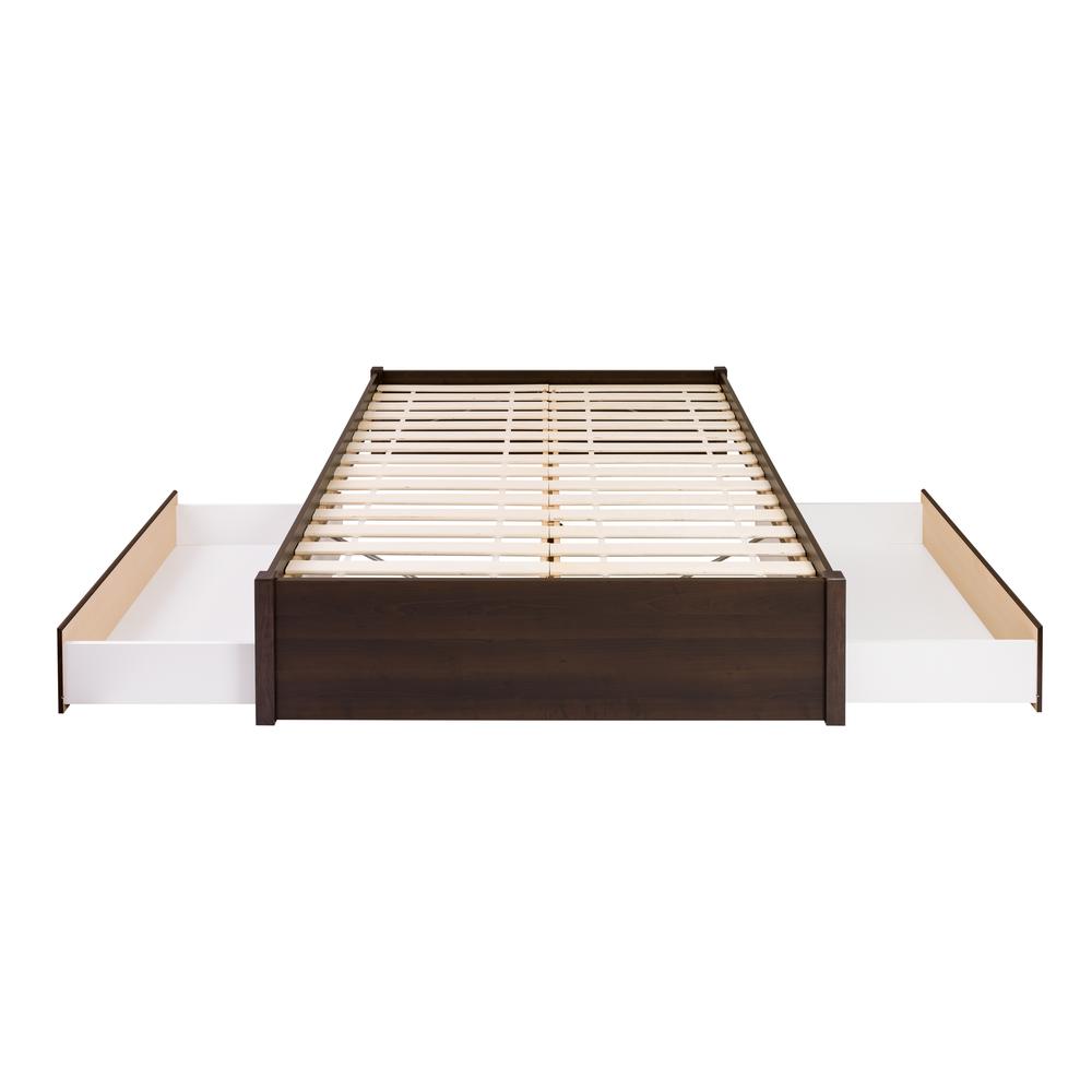Queen Select 4-Post Platform Bed with 2 Drawers, Espresso. Picture 2