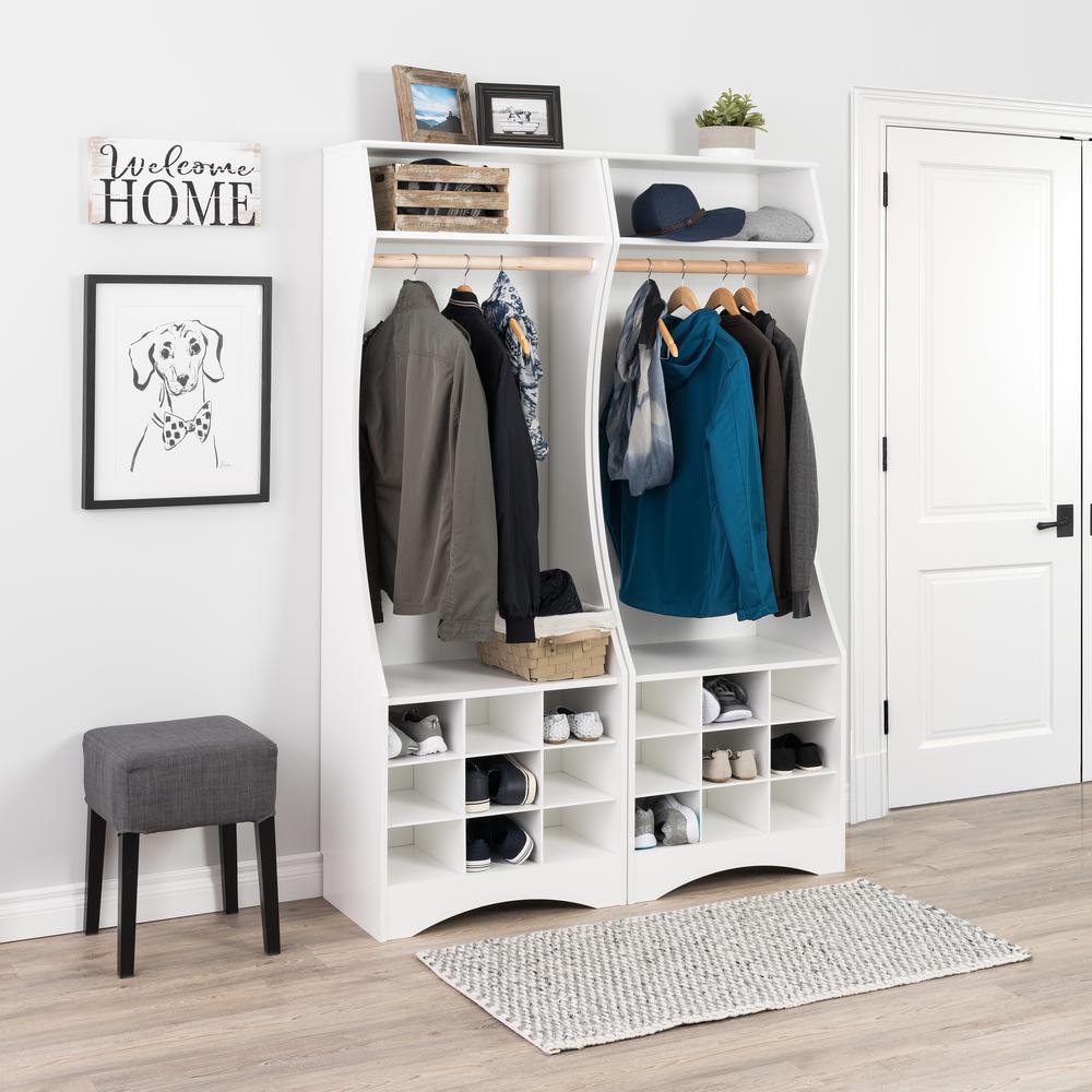 White Compact Wardrobe with Shoe Storage. Picture 7