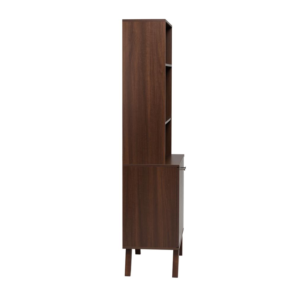 Milo Mid-Century Modern Tall Bookcase with Adjustable Shelves. Picture 5