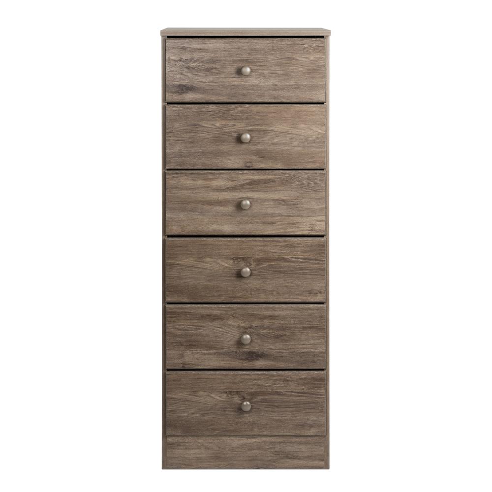 Astrid 6-Drawer Tall Chest, Drifted Gray. Picture 2