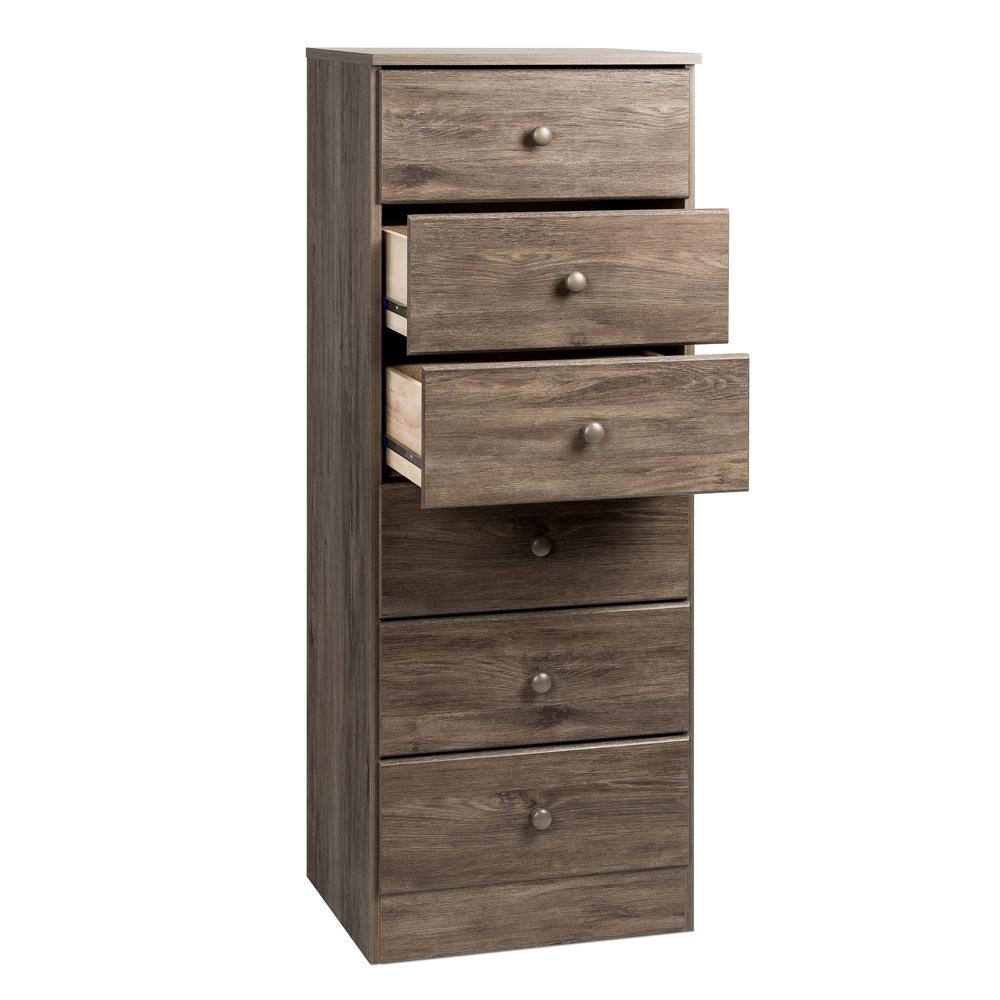 Astrid 6-Drawer Tall Chest, Drifted Gray. Picture 4