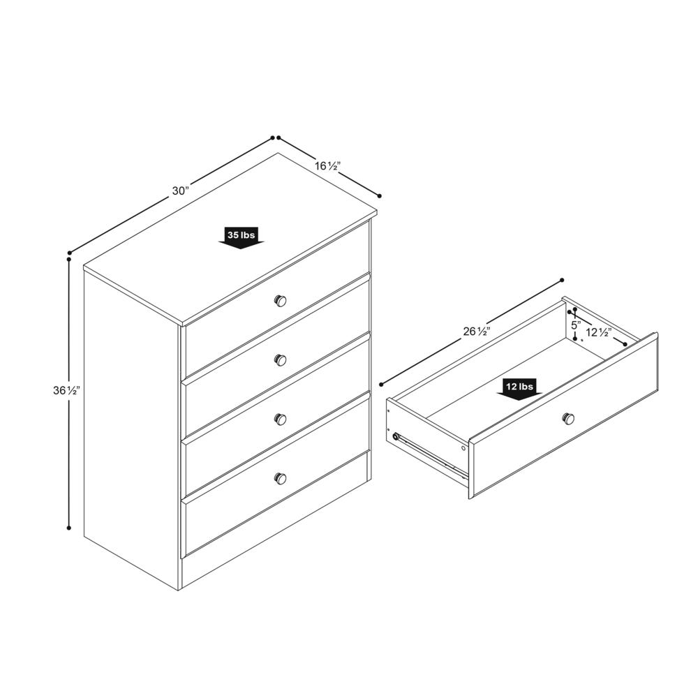 Astrid 4-Drawer Dresser, Drifted Gray. Picture 7