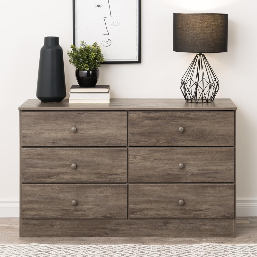 Astrid 6-Drawer Dresser, Drifted Gray. Picture 1