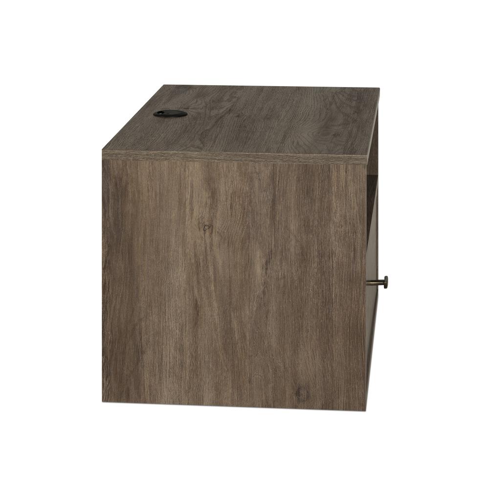 Prepac Floating Nightstand With Open Shelf, Drifted Gray. Picture 3