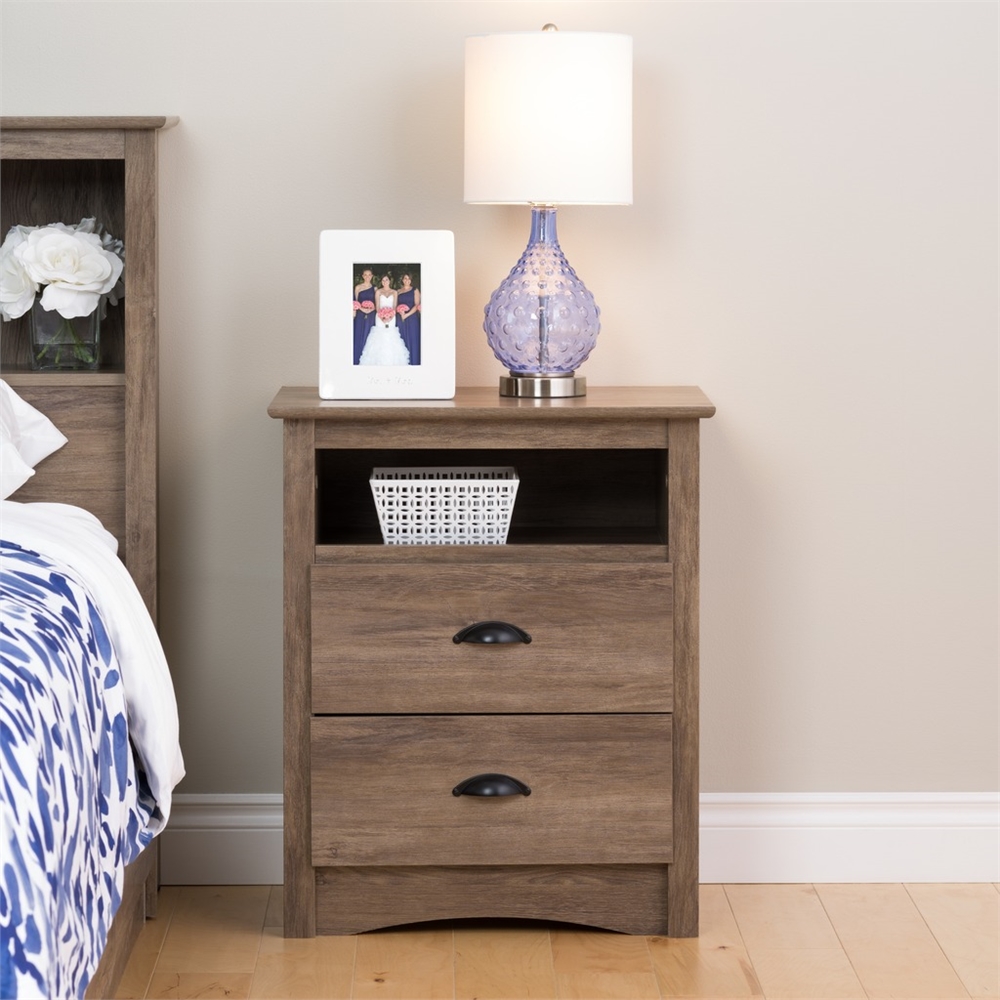 Salt Spring Tall Night Stand in Drifted Gray. Picture 2