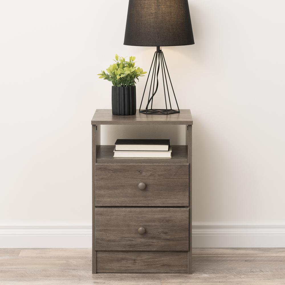 Astrid 2-Drawer Nightstand, Drifted Gray. Picture 1