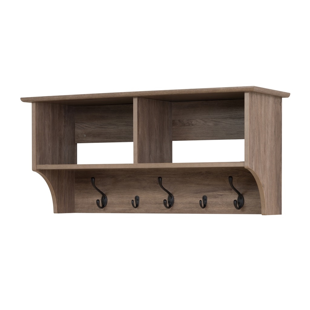 36" Wide Hanging Entryway Shelf, Drifted Gray. Picture 1