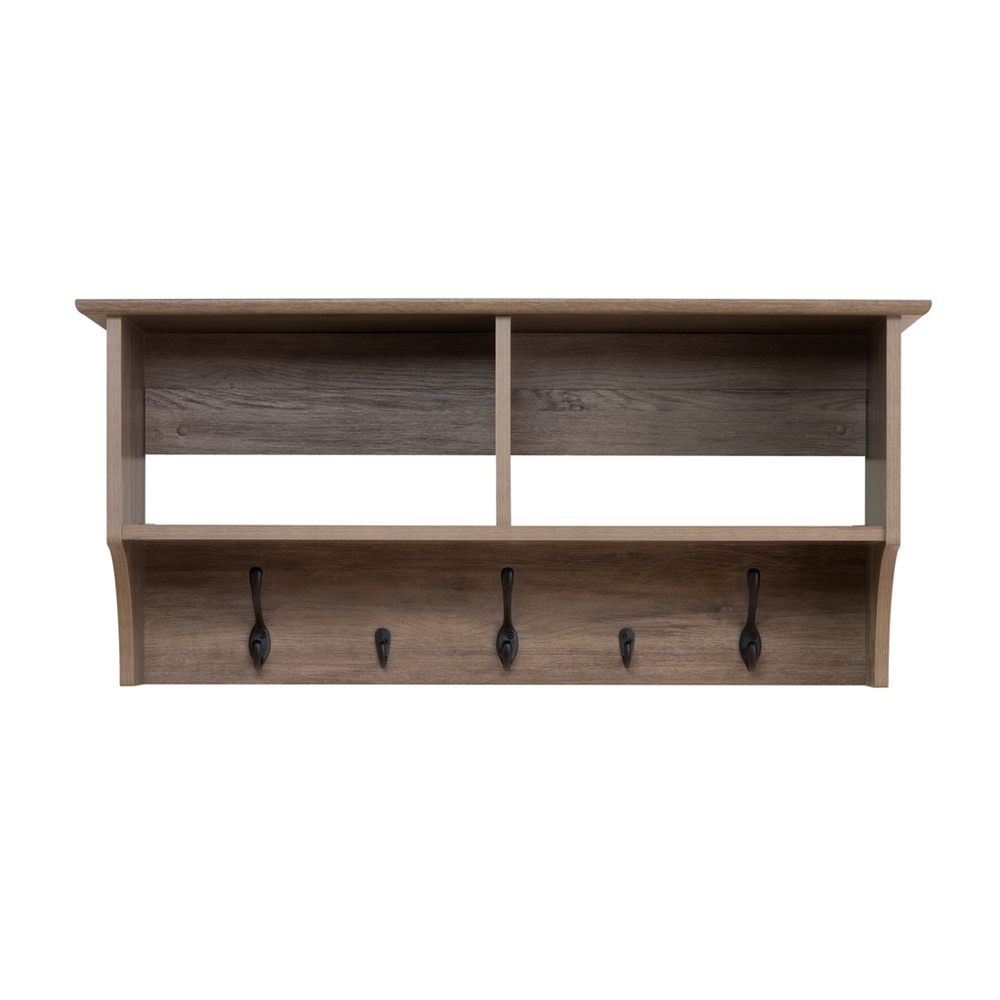 36" Wide Hanging Entryway Shelf, Drifted Gray. Picture 4