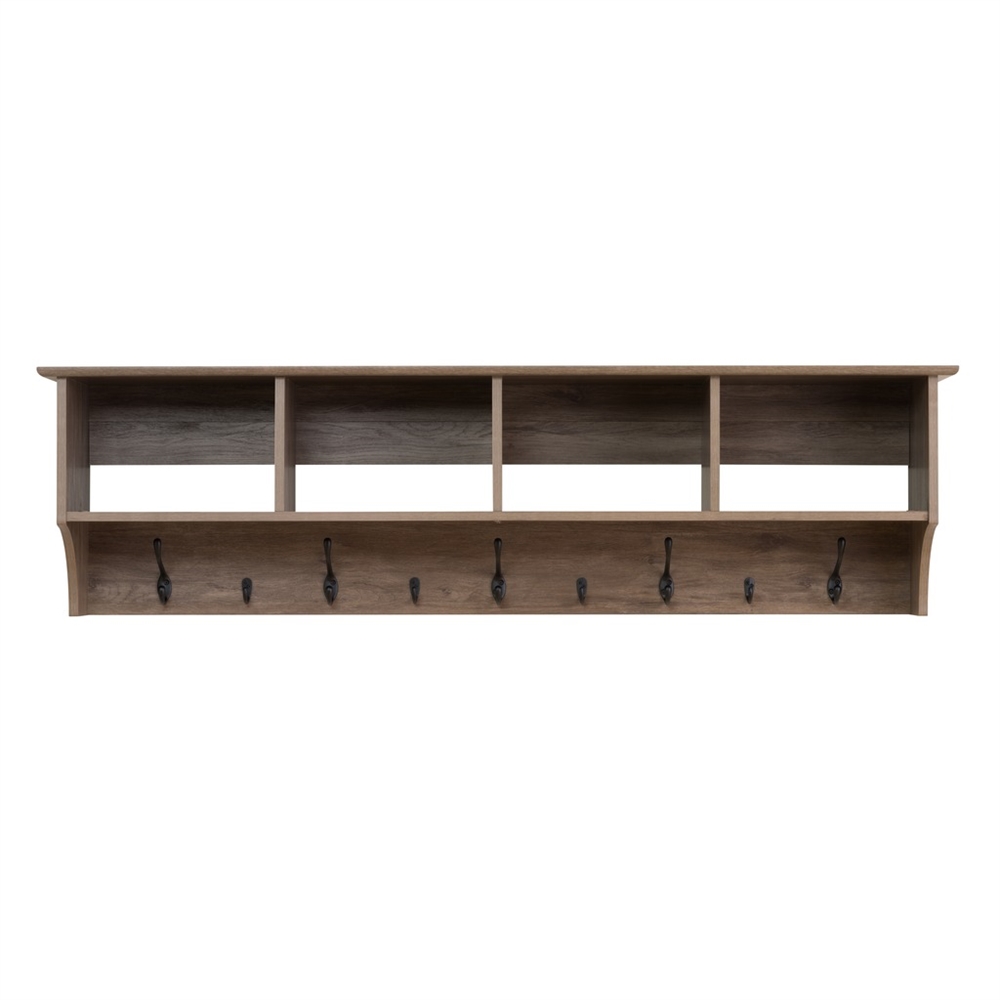 60" Wide Hanging Entryway Shelf, Drifted Gray. Picture 3